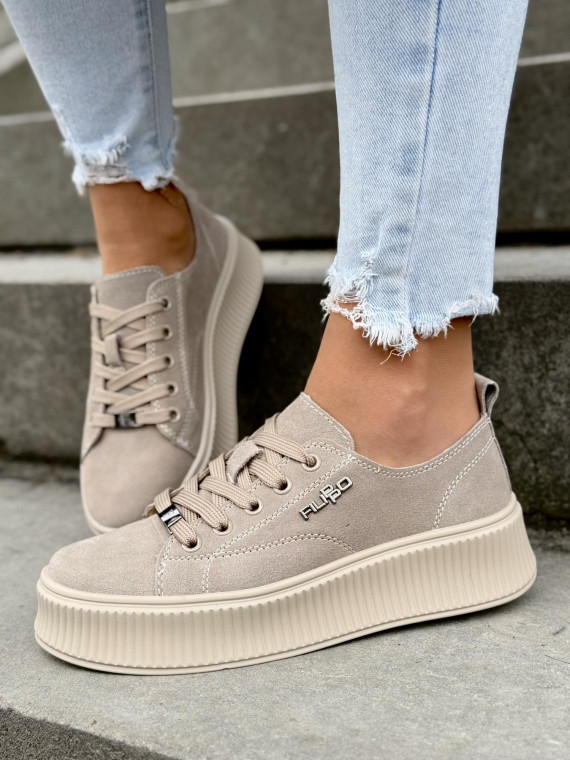 Sneakersy damskie ze skóry naturalnej