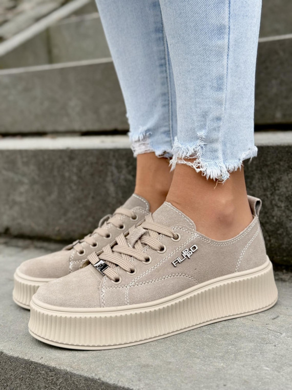 Sneakersy damskie ze skóry naturalnej