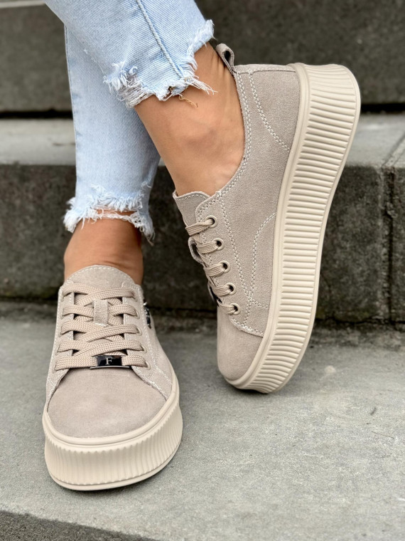 Sneakersy damskie ze skóry naturalnej