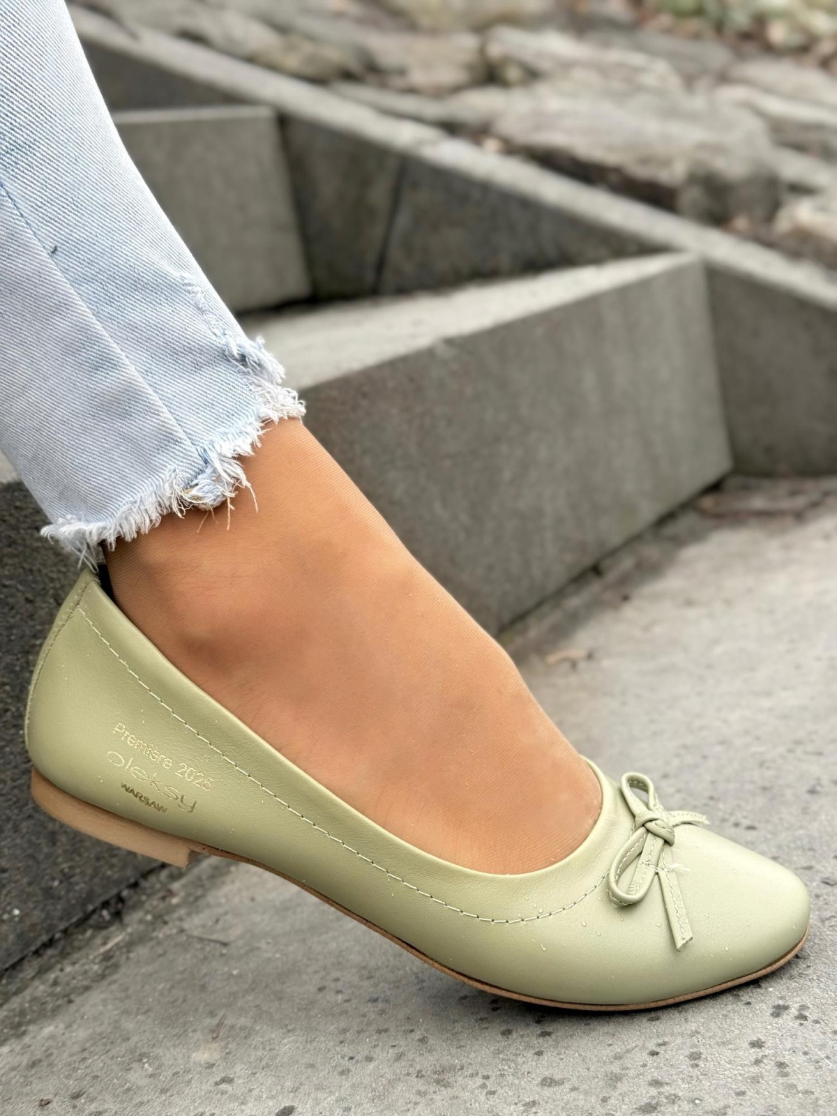 Balerinki ze skóry naturalnej OLEKSY Polskiej produkcji