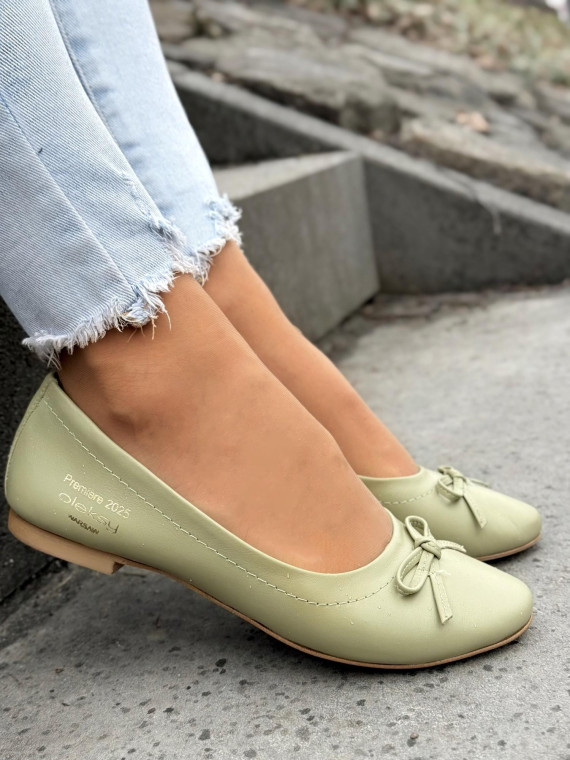 Balerinki ze skóry naturalnej OLEKSY Polskiej produkcji