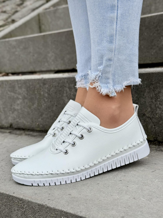 Sneakersy damskie ze skóry naturalnej