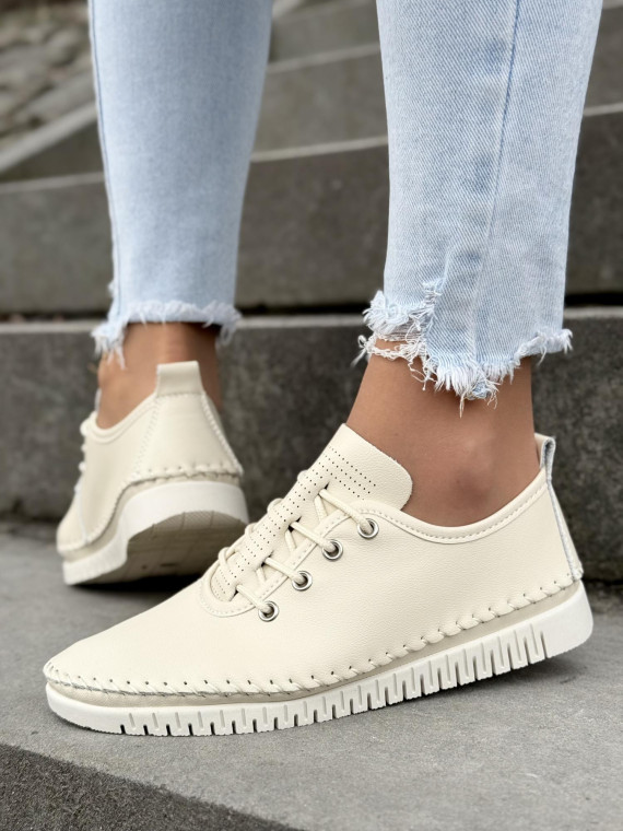 Sneakersy damskie ze skóry naturalnej