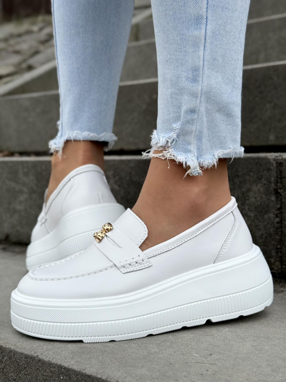 Mokasyny damskie ze skóry naturalnej