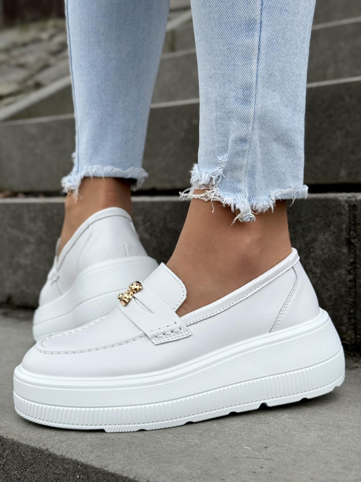 Mokasyny damskie ze skóry naturalnej