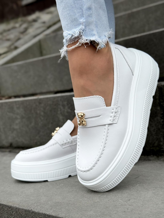 Mokasyny damskie ze skóry naturalnej