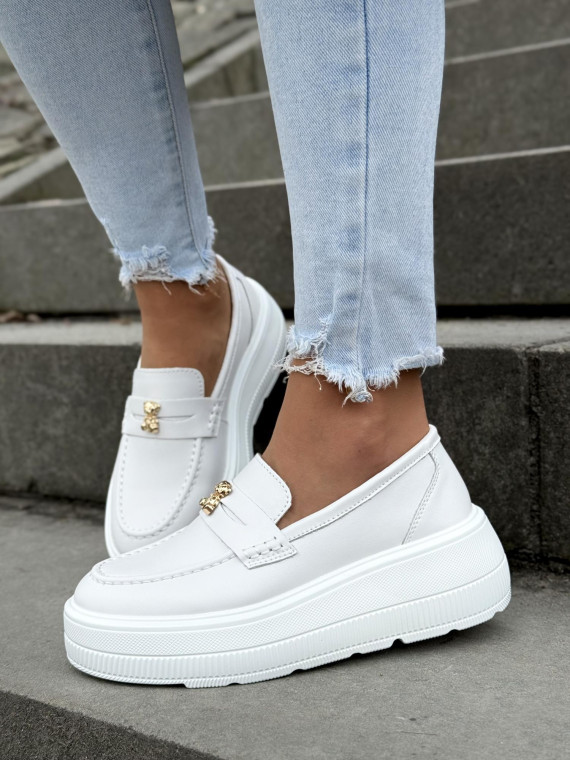 Mokasyny damskie ze skóry naturalnej