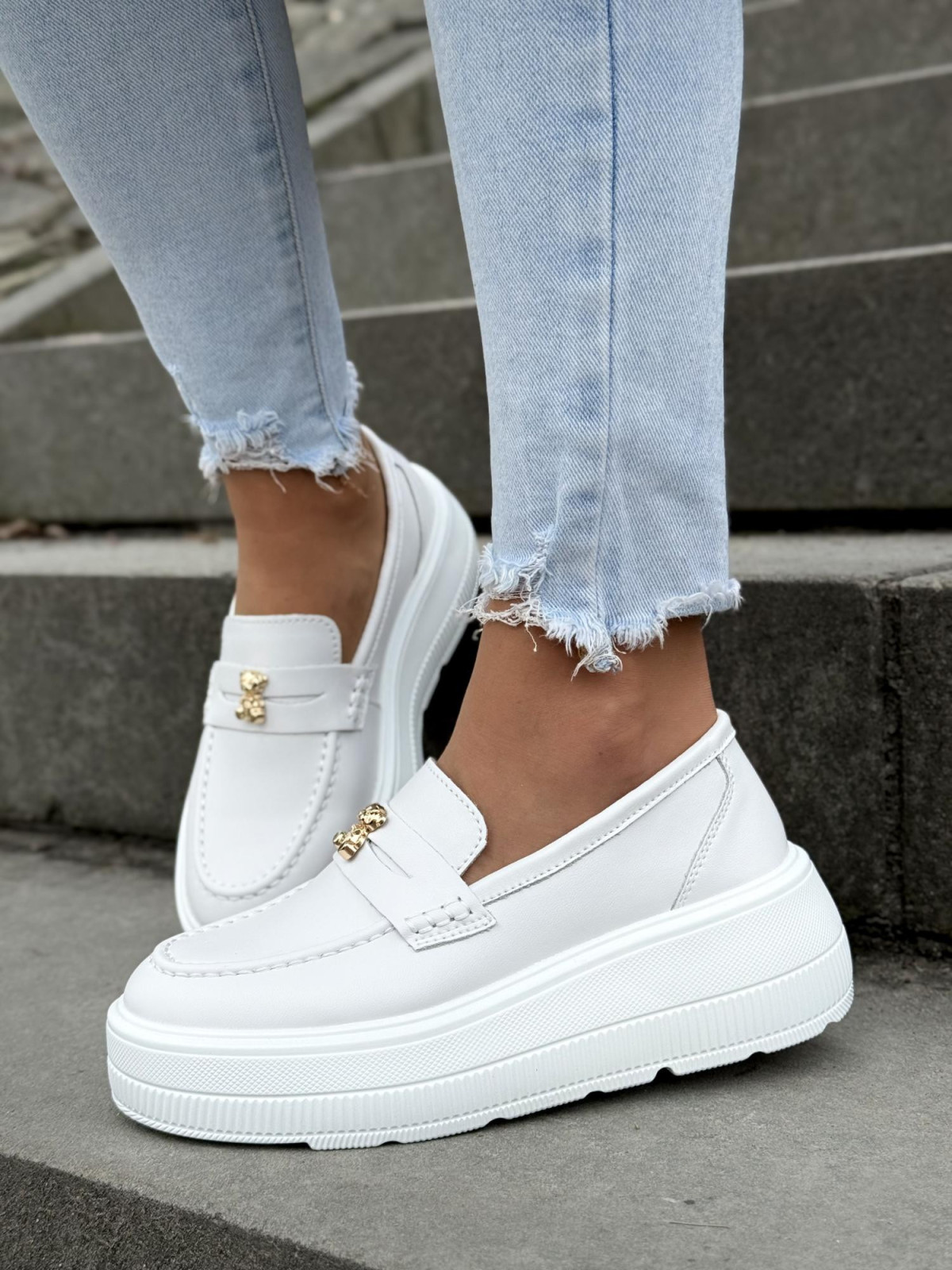 Mokasyny damskie ze skóry naturalnej