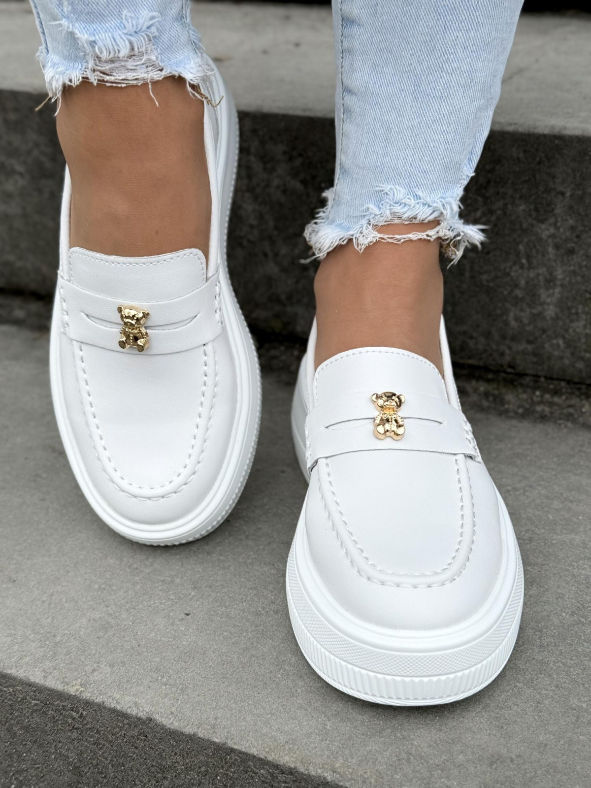 Mokasyny damskie ze skóry naturalnej