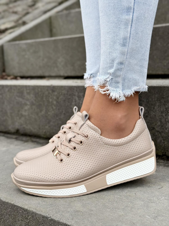 Sneakersy damskie ze skóry naturalnej