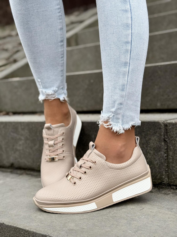 Sneakersy damskie ze skóry naturalnej