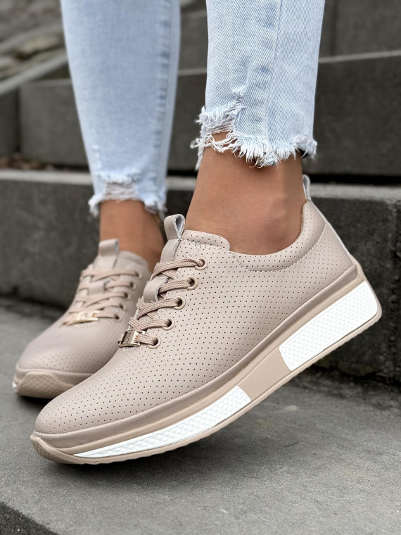 Sneakersy damskie ze skóry naturalnej