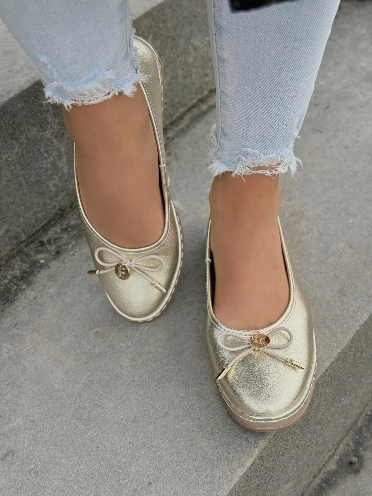 Balerinki ze skóry naturalnej