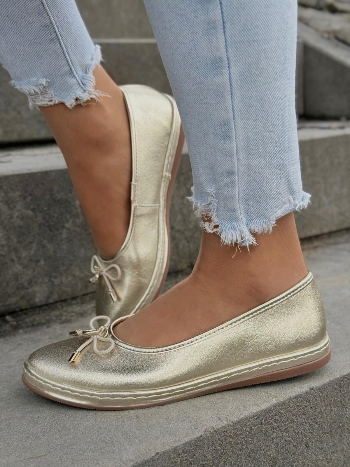 Balerinki ze skóry naturalnej