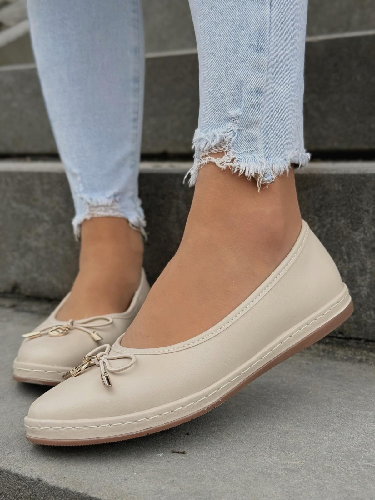 Balerinki ze skóry naturalnej