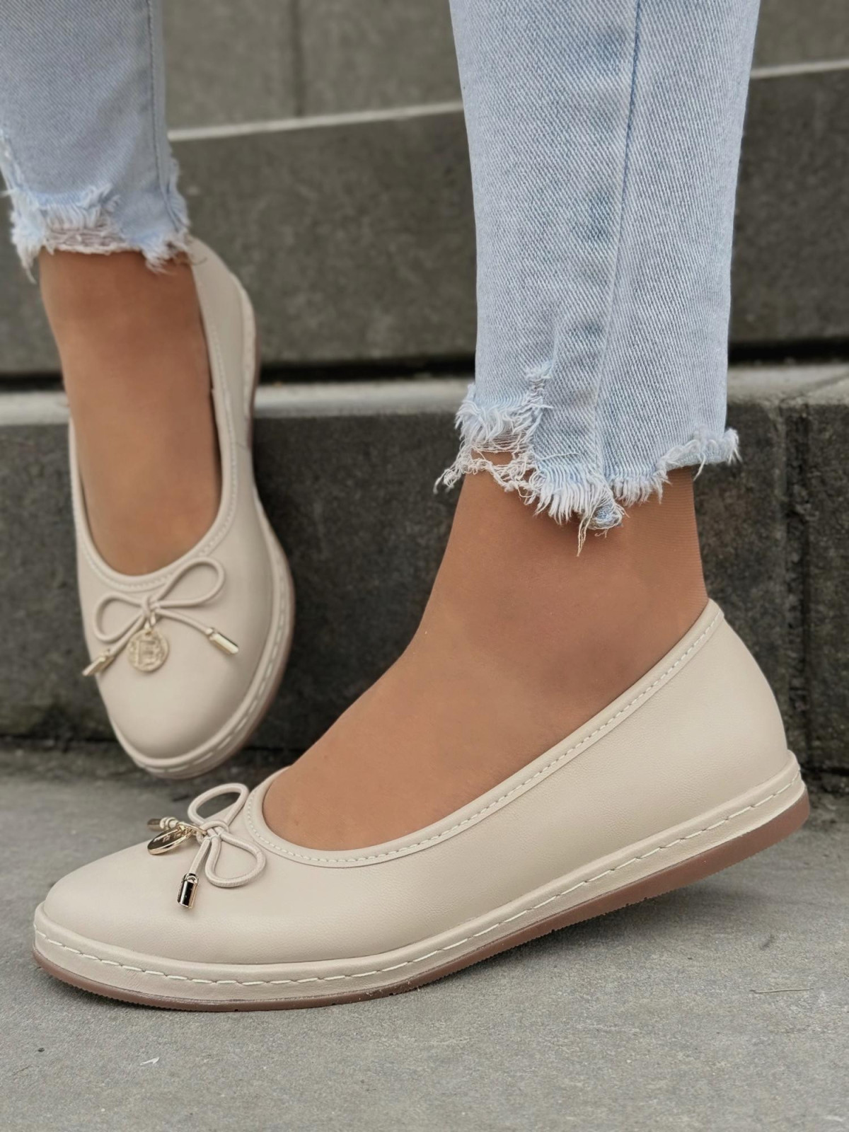 Balerinki ze skóry naturalnej