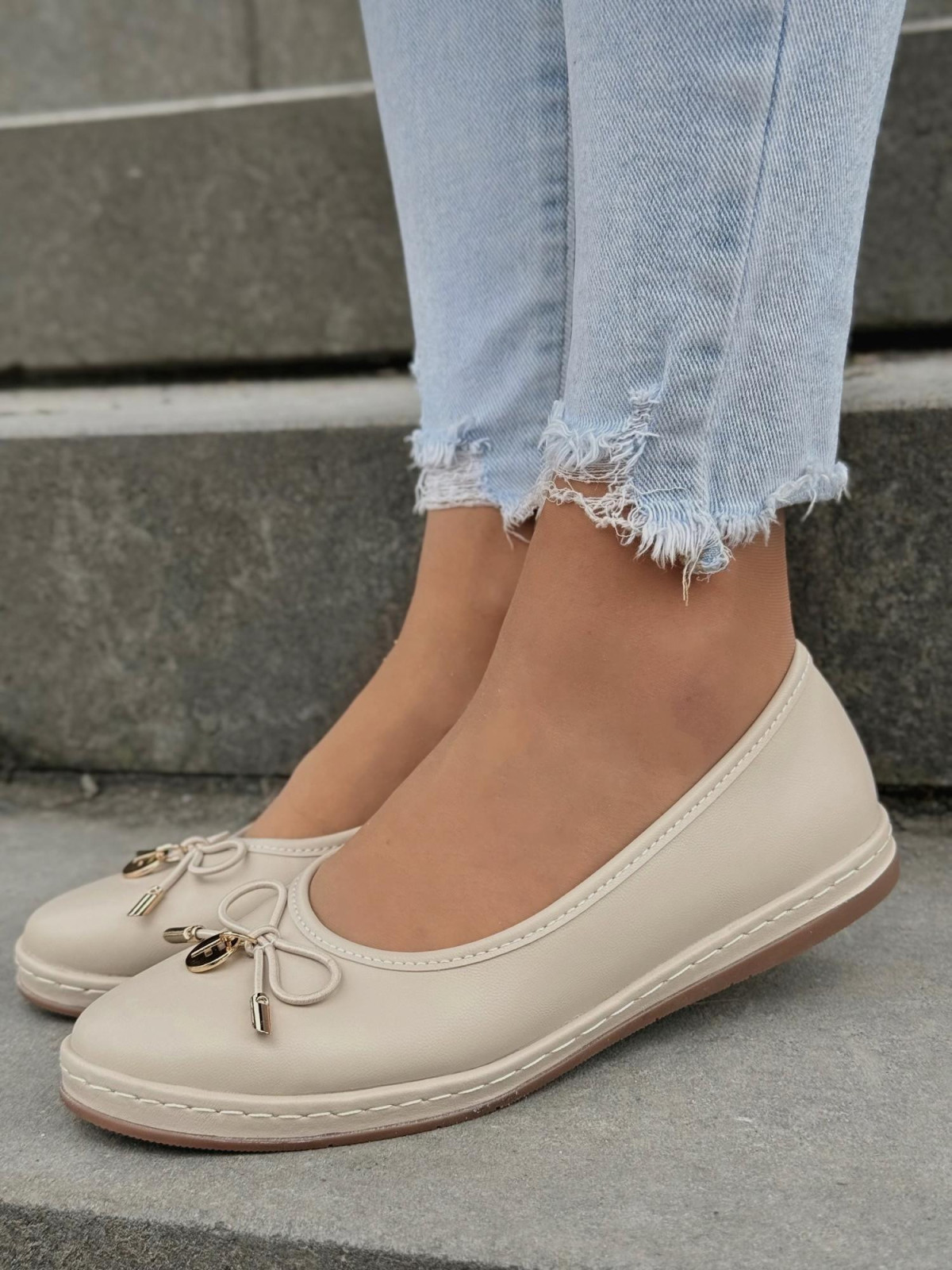 Balerinki ze skóry naturalnej