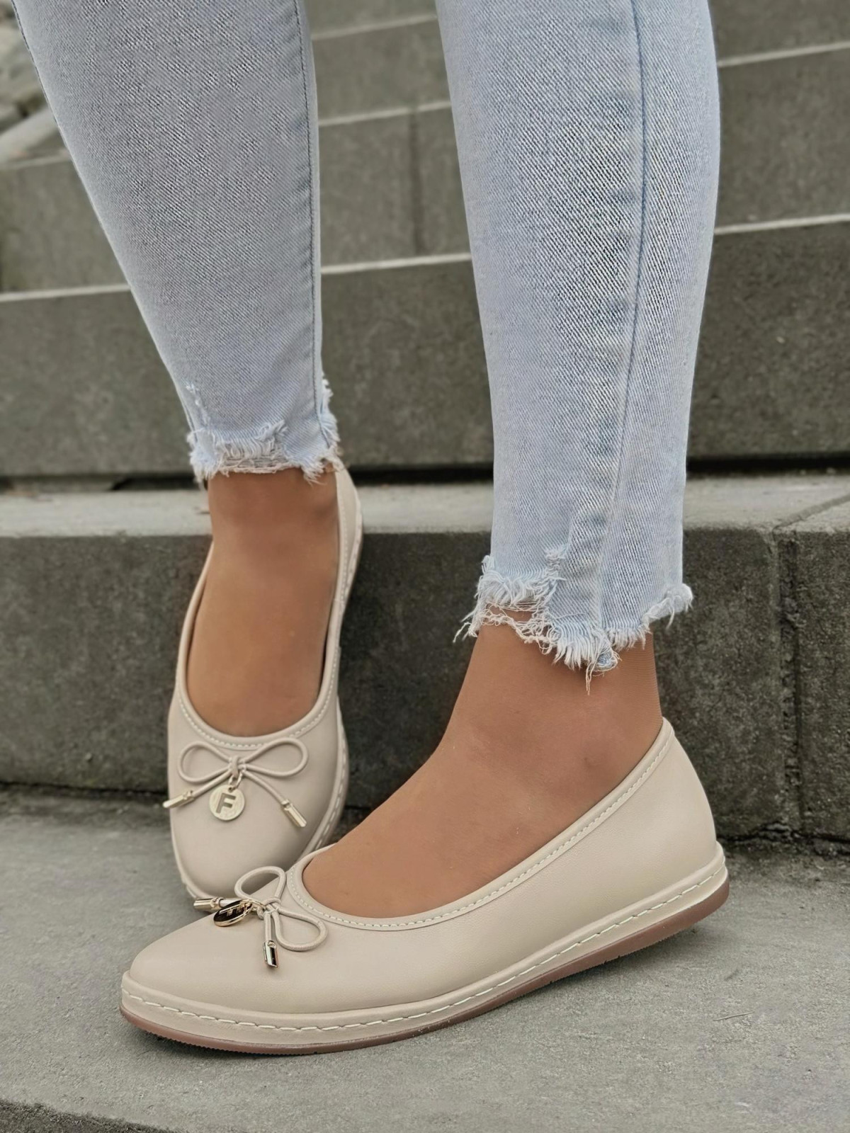 Balerinki ze skóry naturalnej