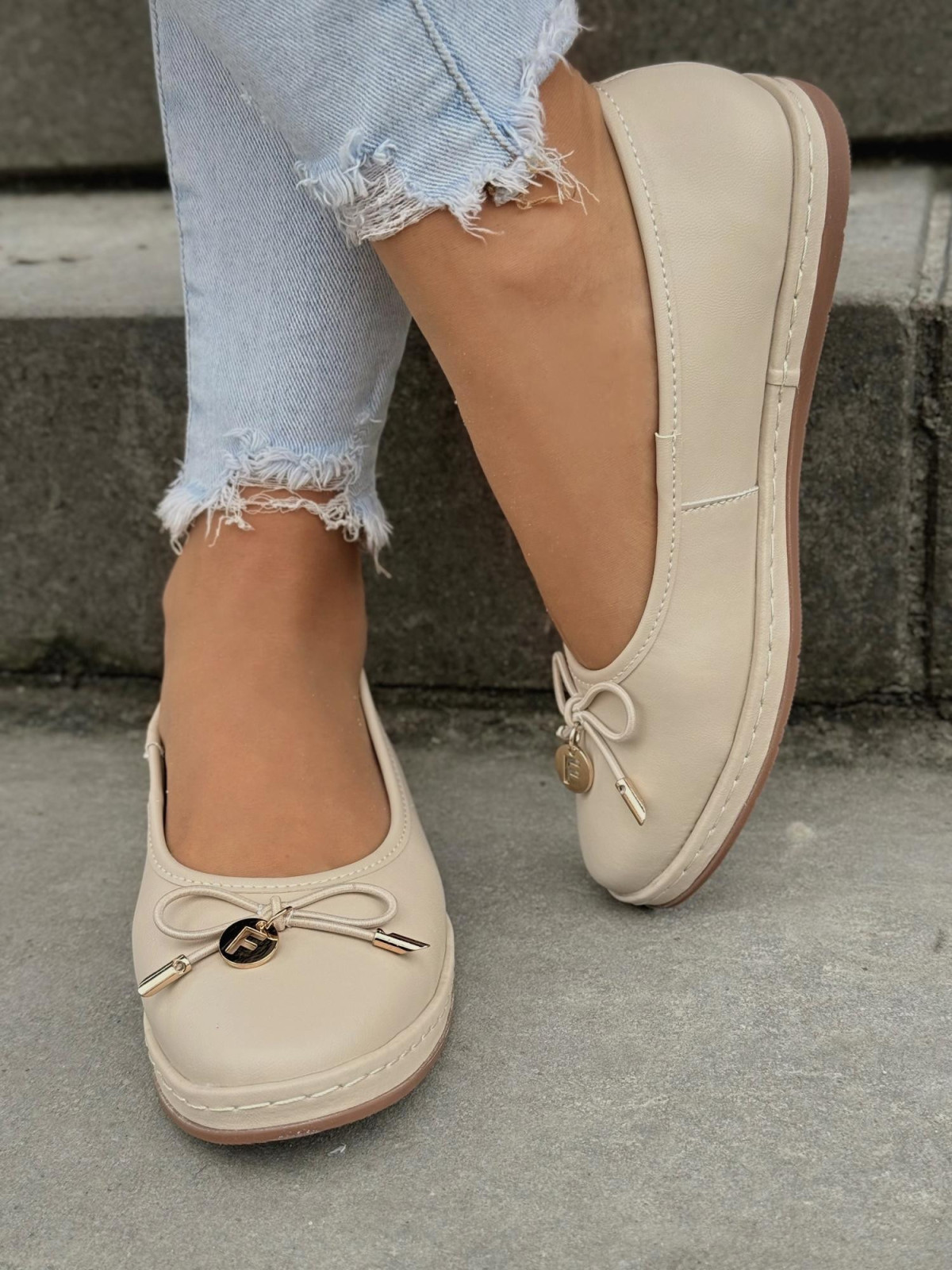 Balerinki ze skóry naturalnej