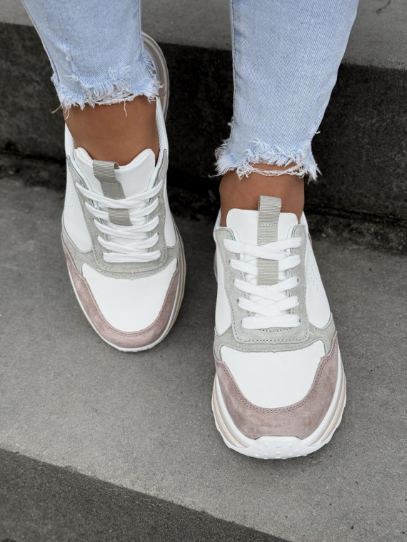 Piękne sneakersy ze skóry naturalnej