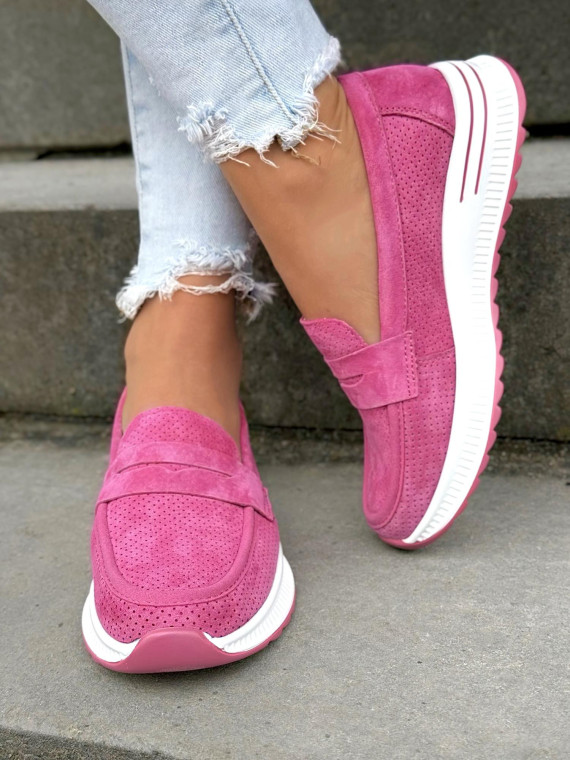 Mokasyny damskie ze skóry naturalnej