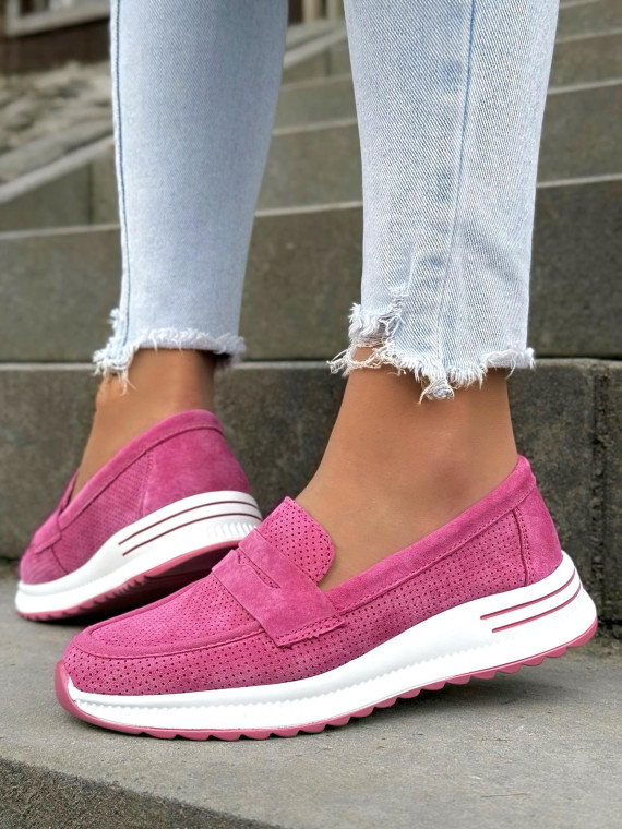 Mokasyny damskie ze skóry naturalnej