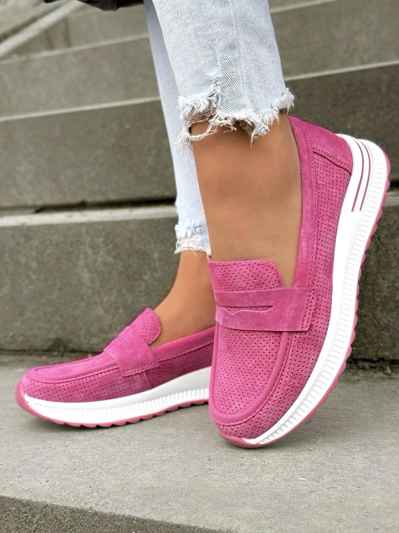 Mokasyny damskie ze skóry naturalnej