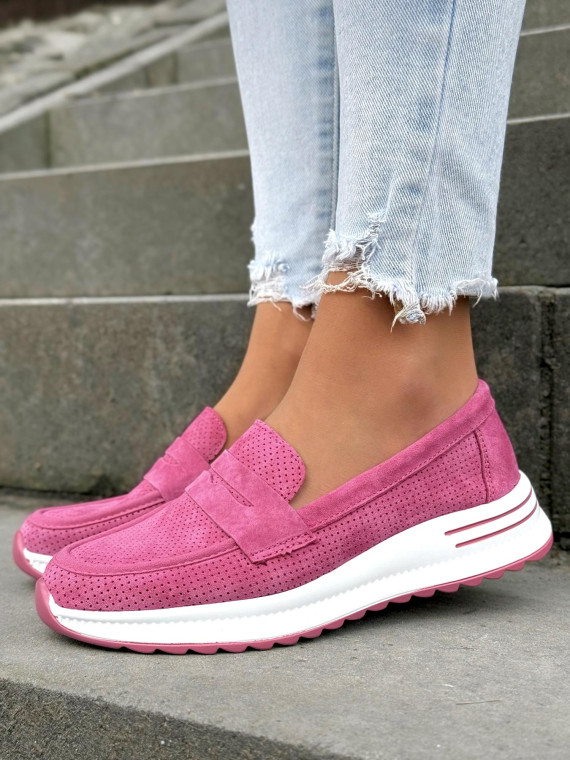 Mokasyny damskie ze skóry naturalnej