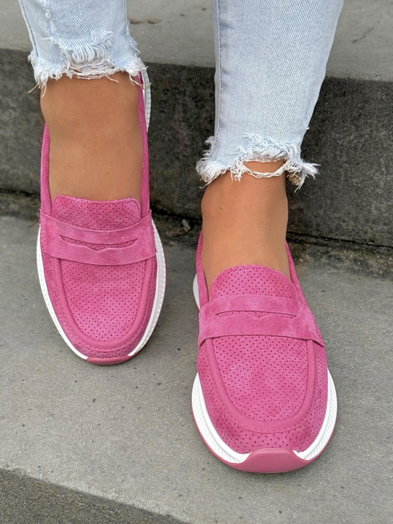 Mokasyny damskie ze skóry naturalnej