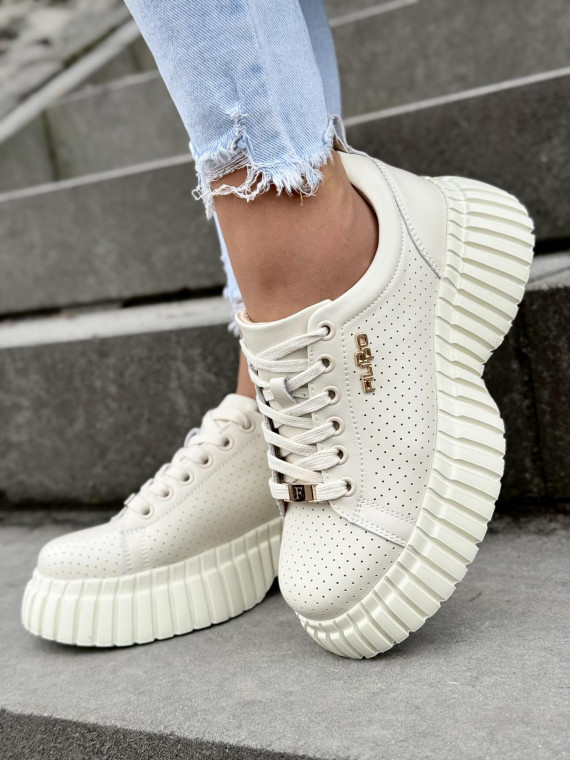 Sneakersy damskie ze skóry naturalnej