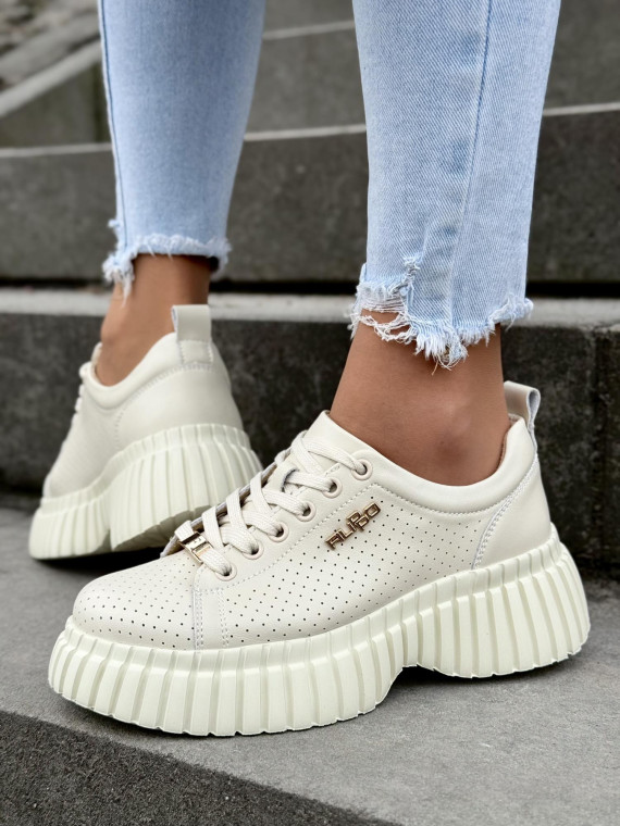 Sneakersy damskie ze skóry naturalnej