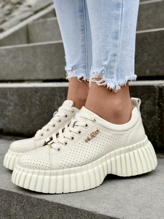 Sneakersy damskie ze skóry naturalnej