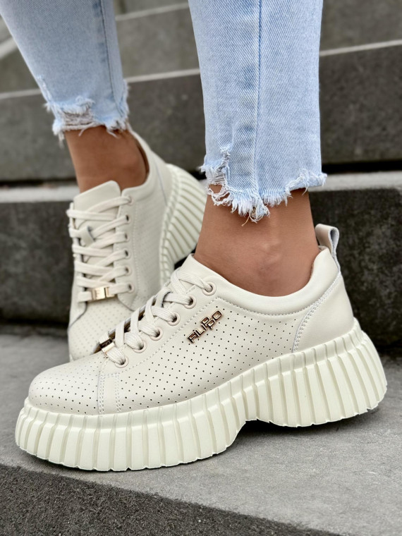 Sneakersy damskie ze skóry naturalnej