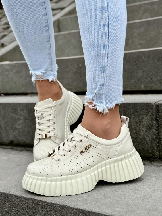 Sneakersy damskie ze skóry naturalnej