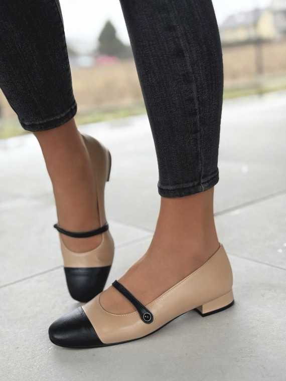 Balerinki ze skóry naturalnej OLEKSY Polskiej produkcji