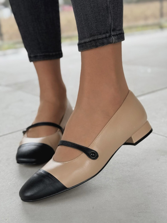 Balerinki ze skóry naturalnej OLEKSY Polskiej produkcji