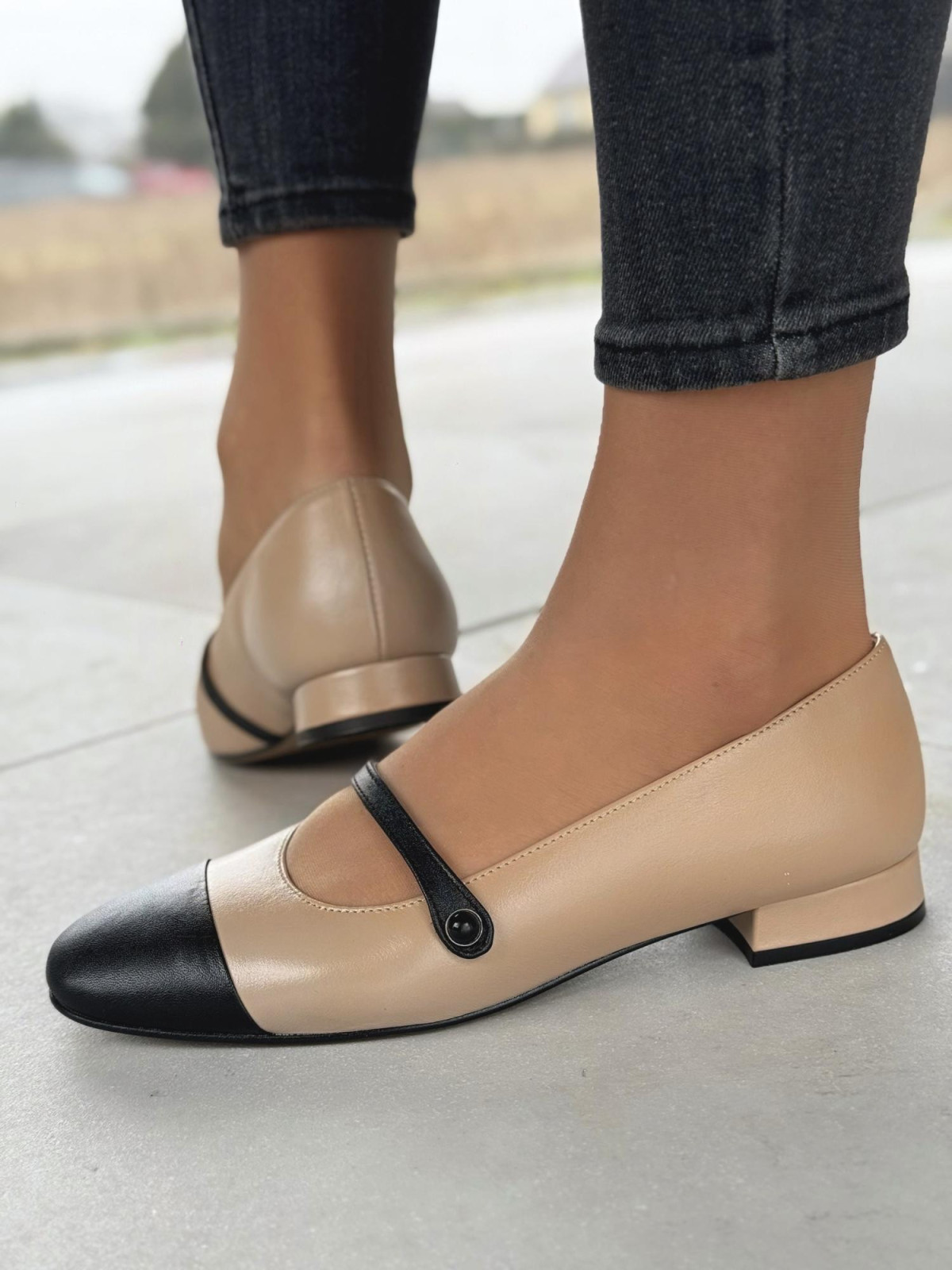 Balerinki ze skóry naturalnej OLEKSY Polskiej produkcji