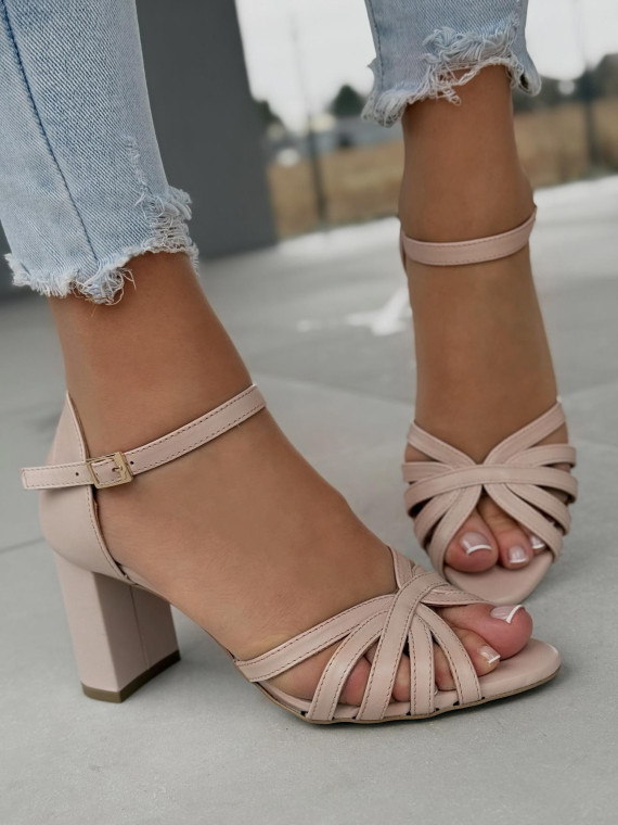 Sandałki damskie OLEKSY ze skóry naturalnej Polskiej produkcji