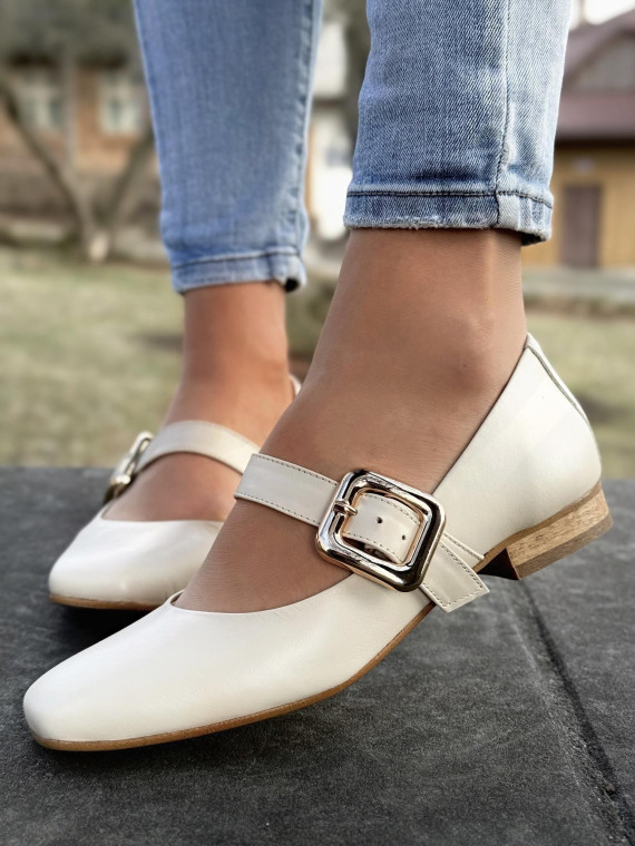 Balerinki ze skóry naturalnej OLEKSY Polskiej produkcji