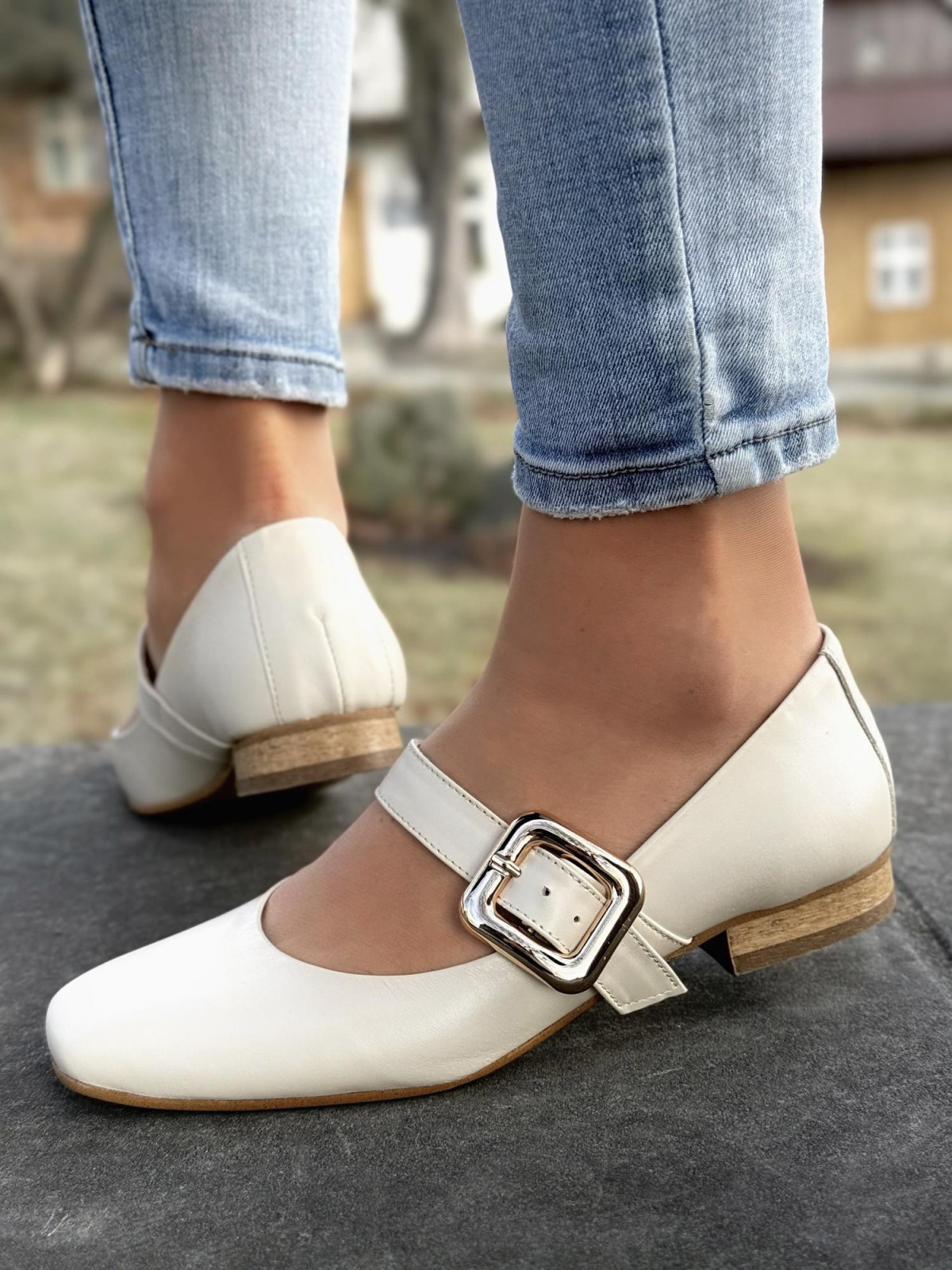 Balerinki ze skóry naturalnej OLEKSY Polskiej produkcji