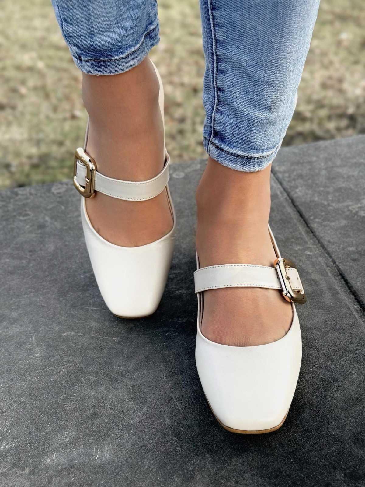 Balerinki ze skóry naturalnej OLEKSY Polskiej produkcji