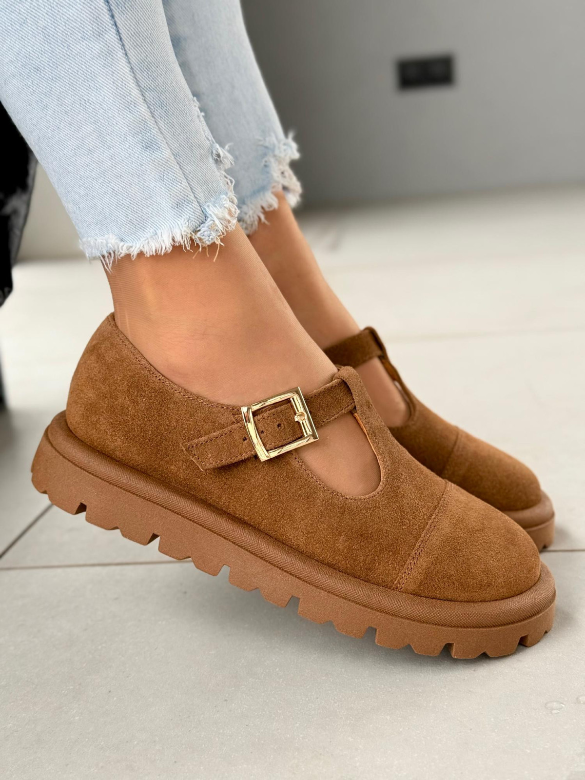 Półbuty damskie OLEKSY ze skóry naturalnej