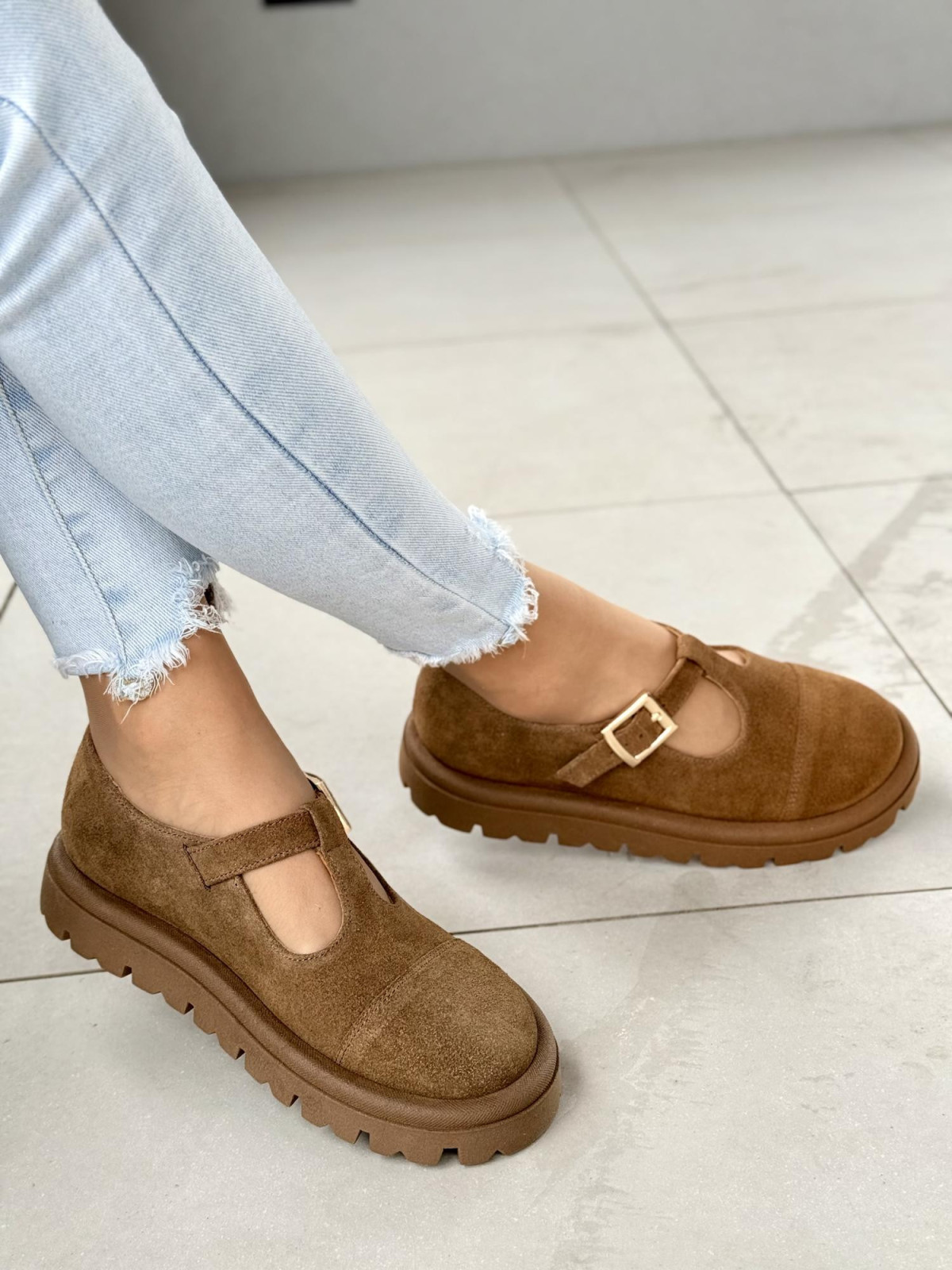 Półbuty damskie OLEKSY ze skóry naturalnej