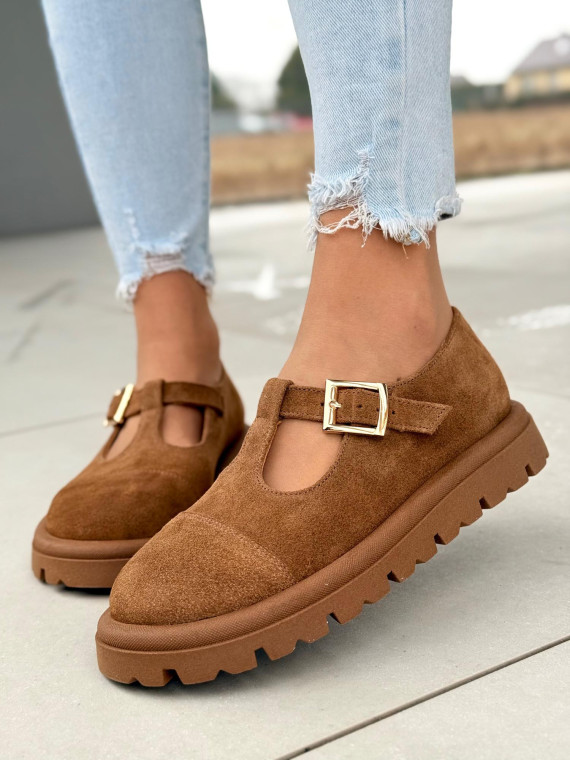 Półbuty damskie OLEKSY ze skóry naturalnej