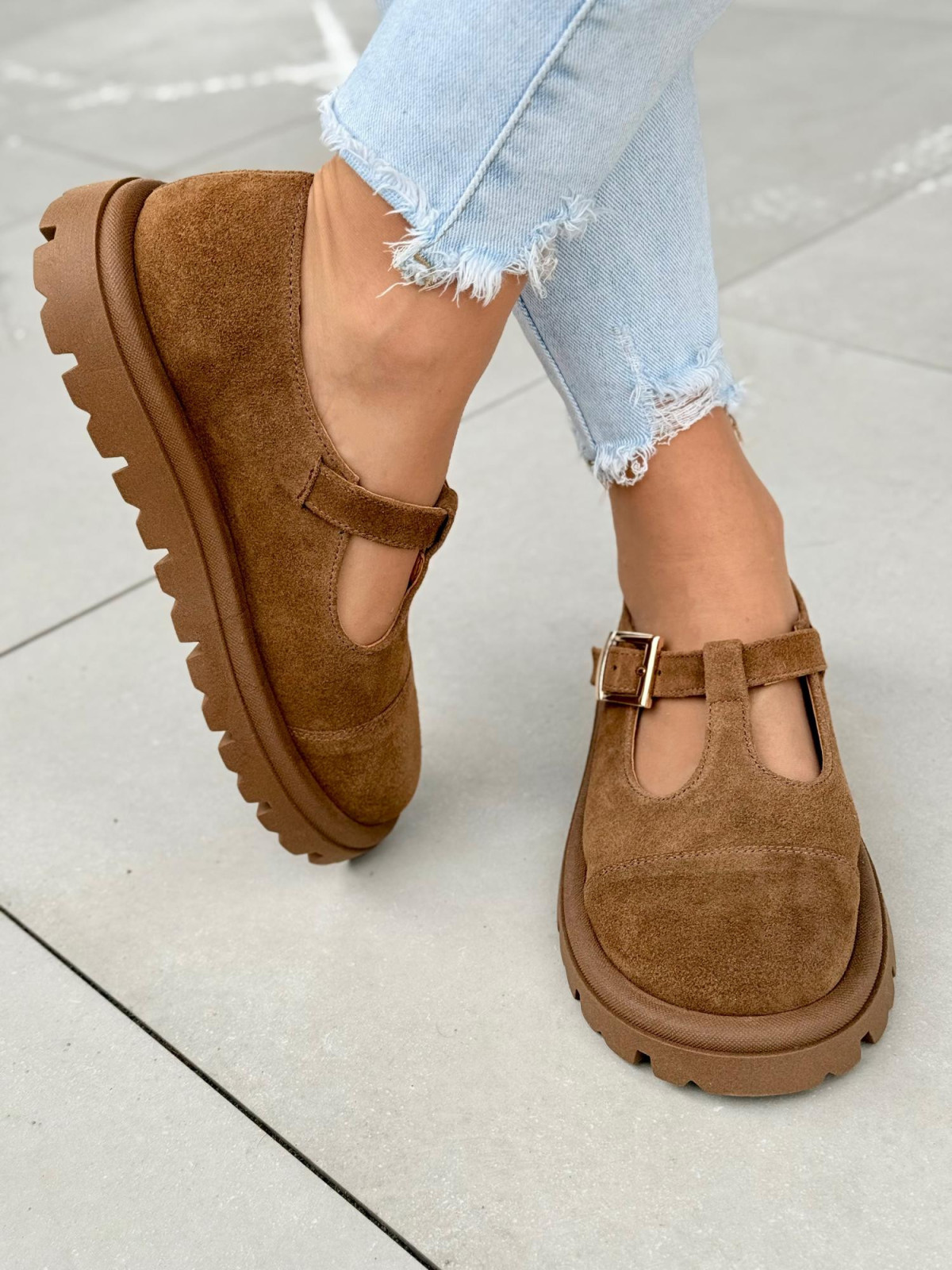 Półbuty damskie OLEKSY ze skóry naturalnej