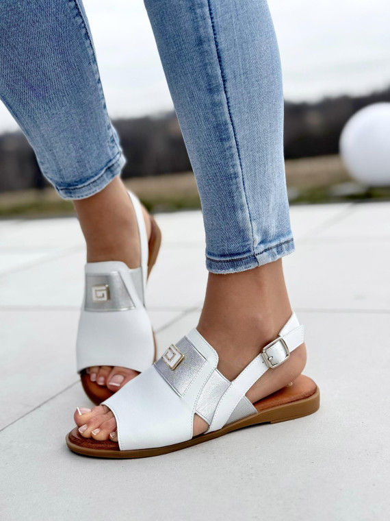 Sandałki damskie OLEKSY ze skóry naturalnej Polskiej produkcji