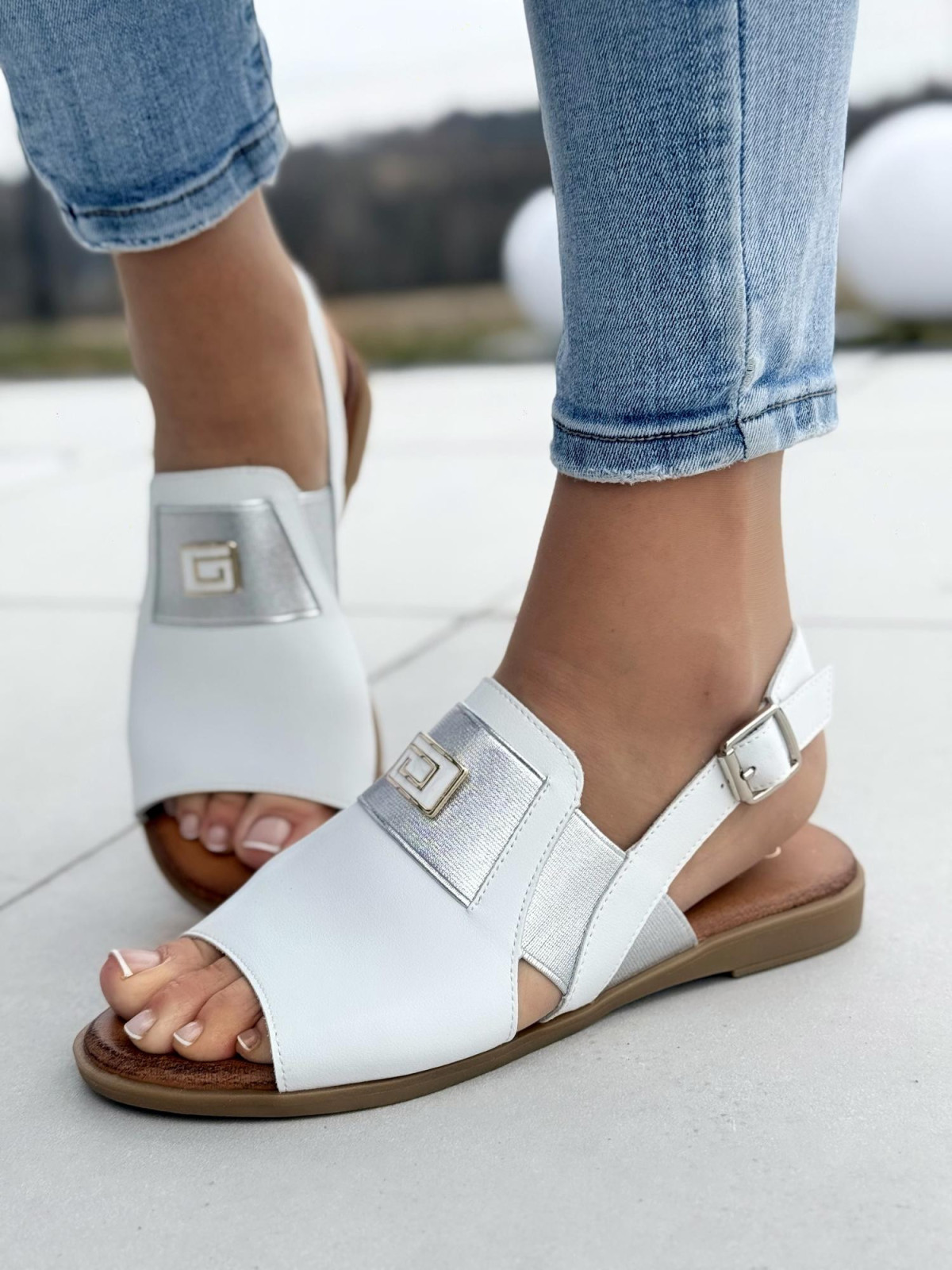 Sandałki damskie OLEKSY ze skóry naturalnej Polskiej produkcji