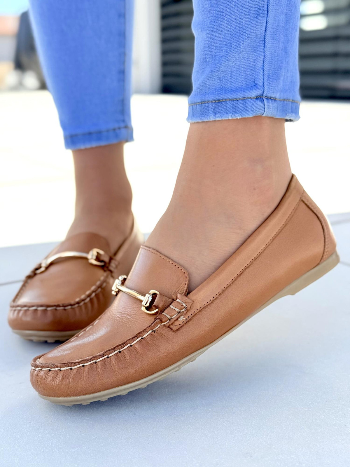 Mokasyny damskie OLEKSY ze skóry naturalnej