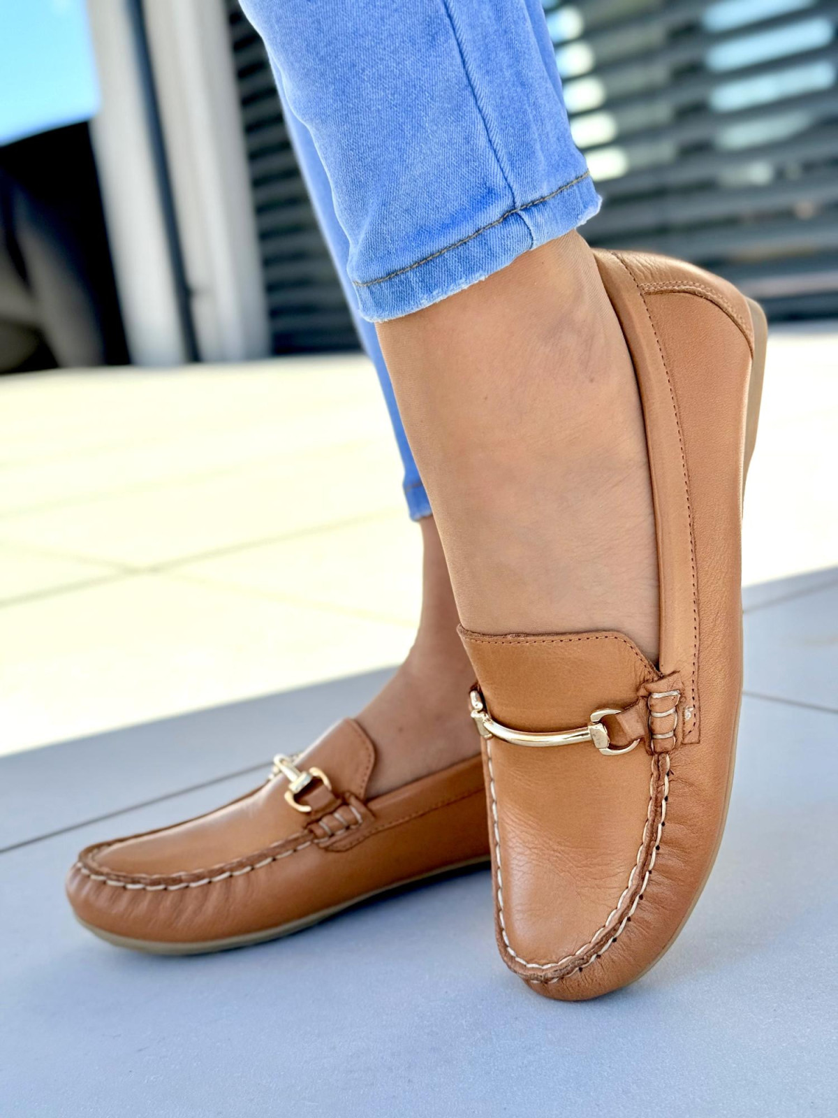 Mokasyny damskie OLEKSY ze skóry naturalnej