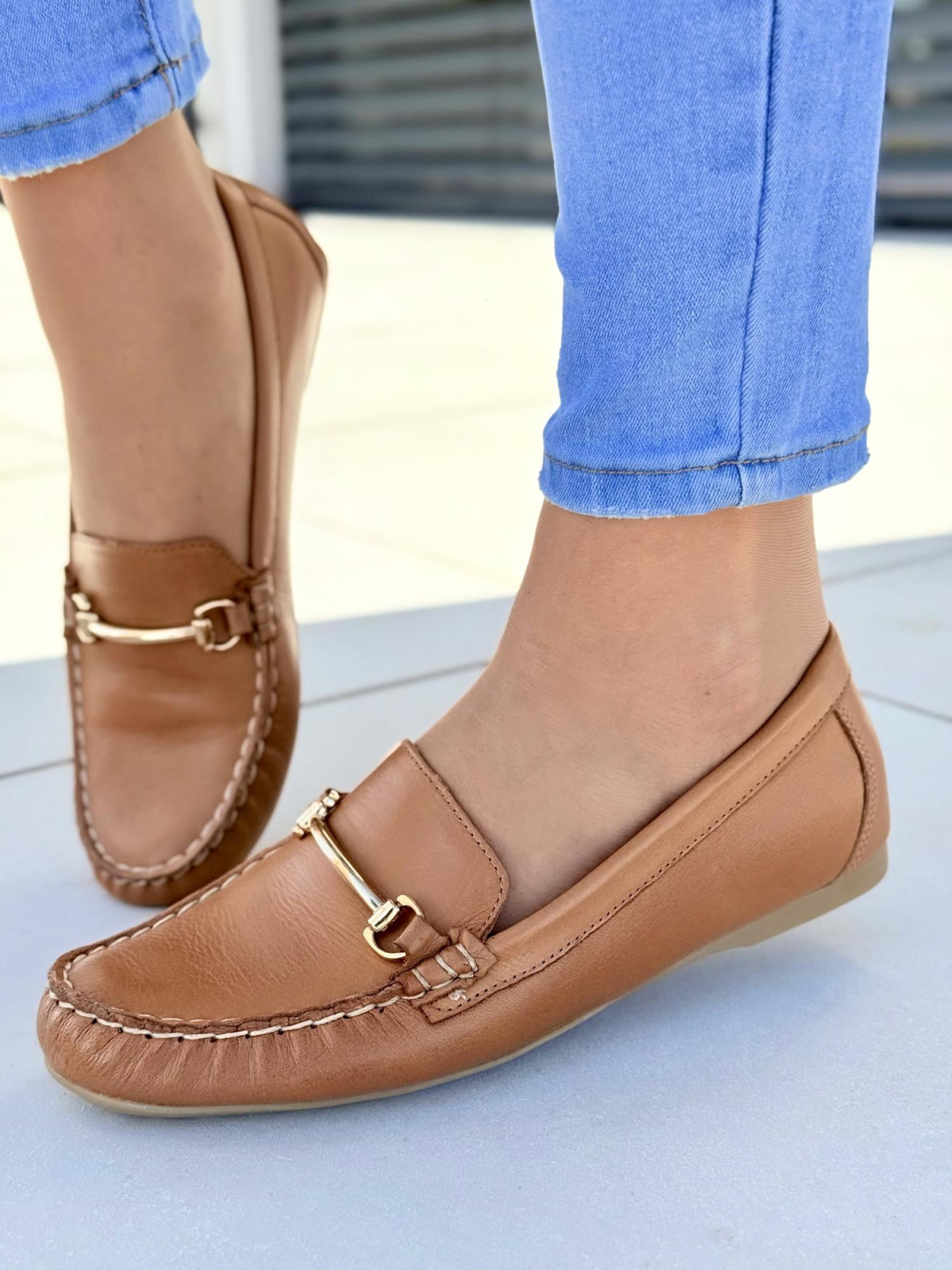 Mokasyny damskie OLEKSY ze skóry naturalnej